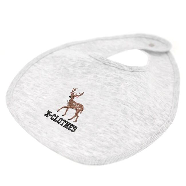 リアル 犬 猫 ワンポイント 刺繍 ベイビー ビブ 10.0オンス