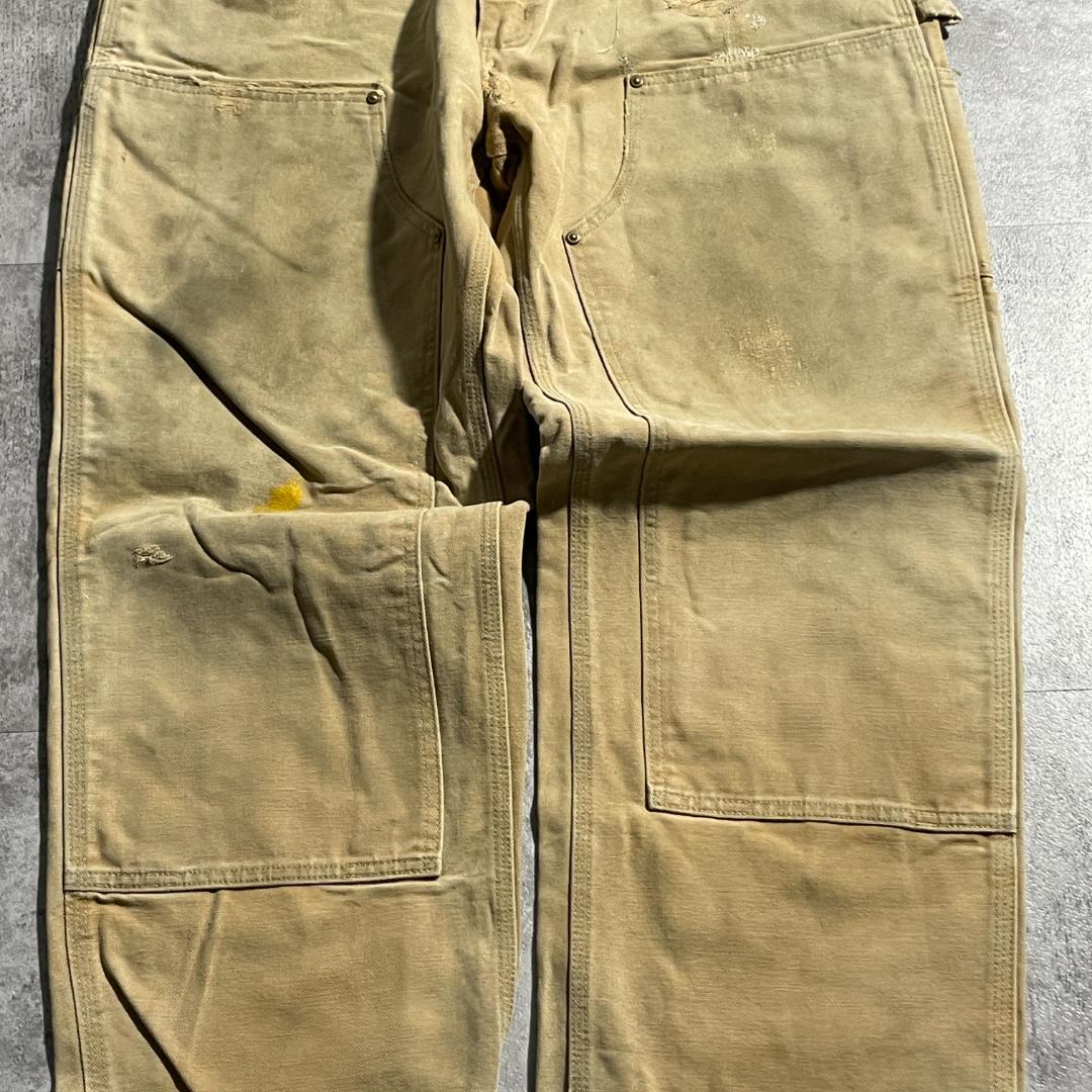 USA製 ブラウン ダブルニー Carhartt B01-BRN 36×34 | ib2