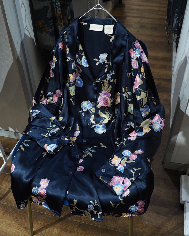Beautiful Luxury Flower printed Drape loose Open collar Shirt
