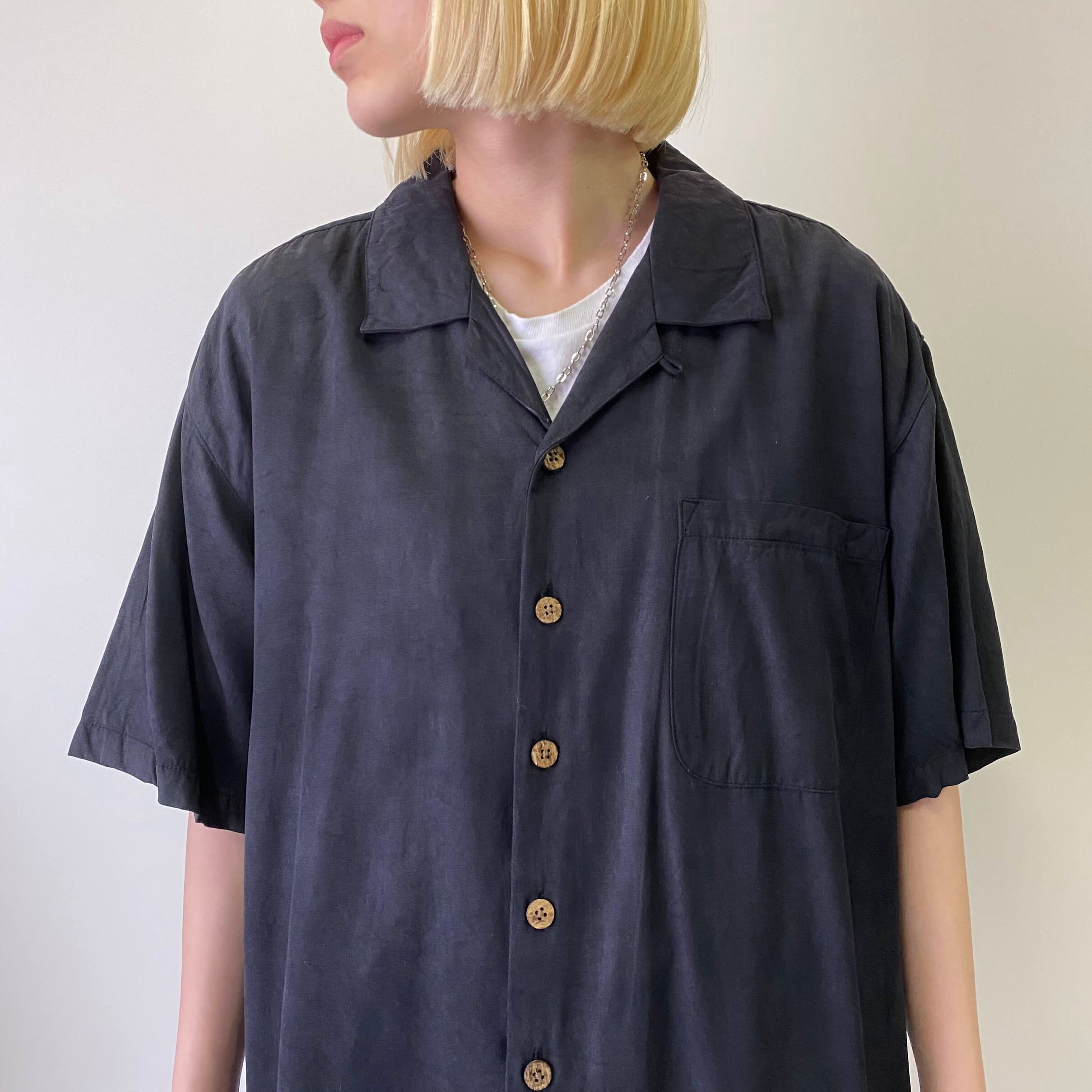 Tommy Bahama トミーバハマ 半袖 シルク バック刺繍 開襟 アロハシャツ 
