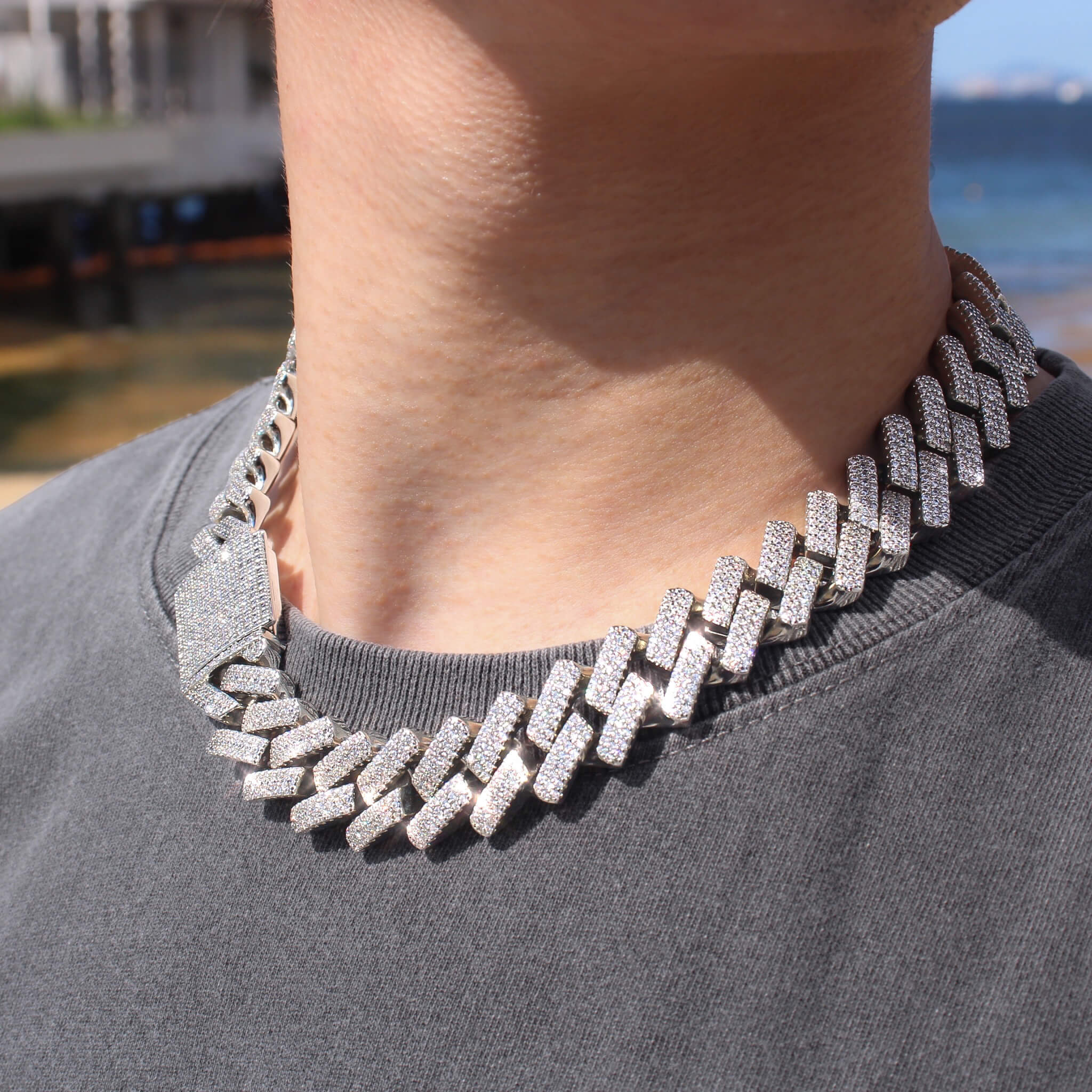 20mm Iced Out Miami Chain Necklace MN1-17 | MALIARE