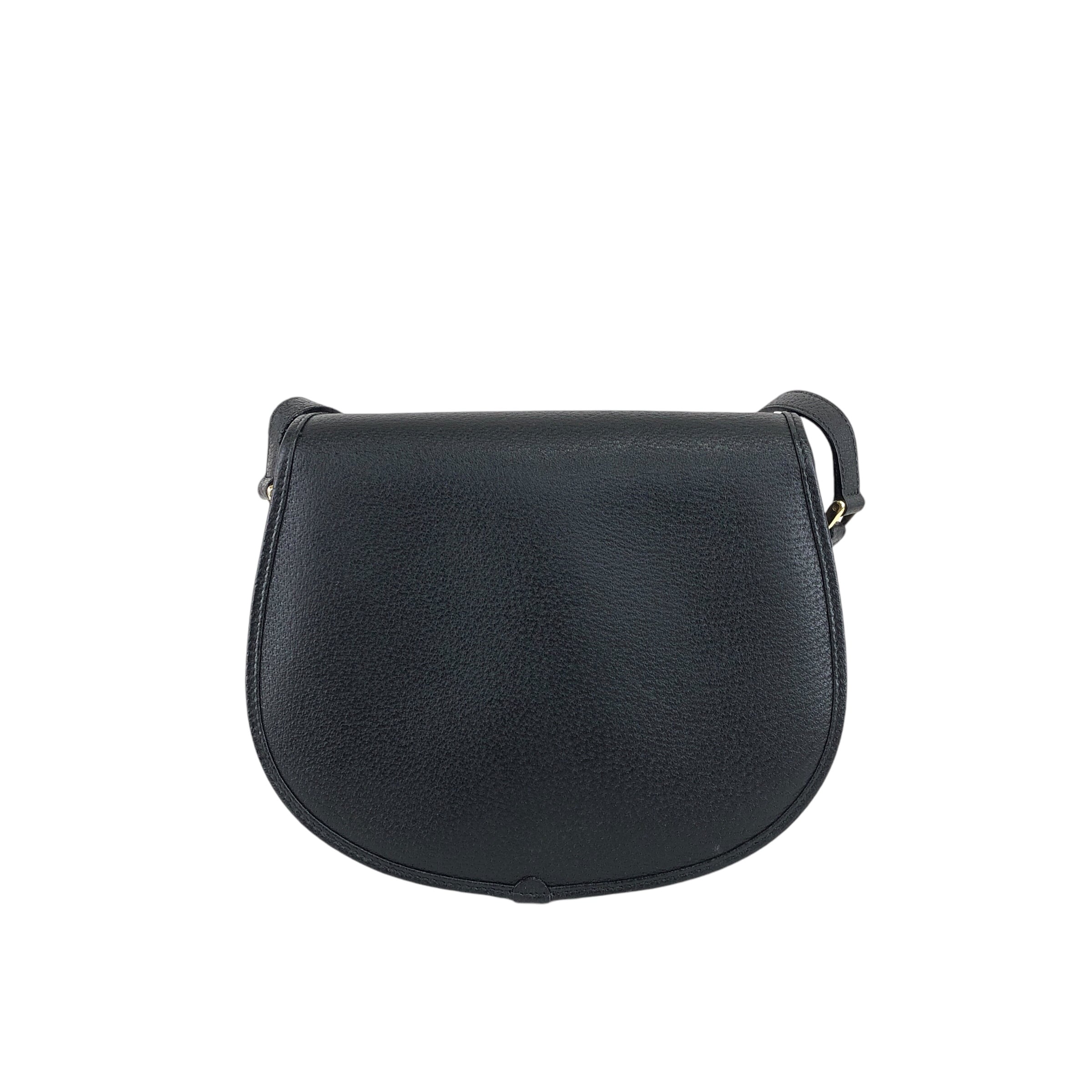 GUCCI グッチ GG ショルダーバッグ ブラック キャンバス レザー