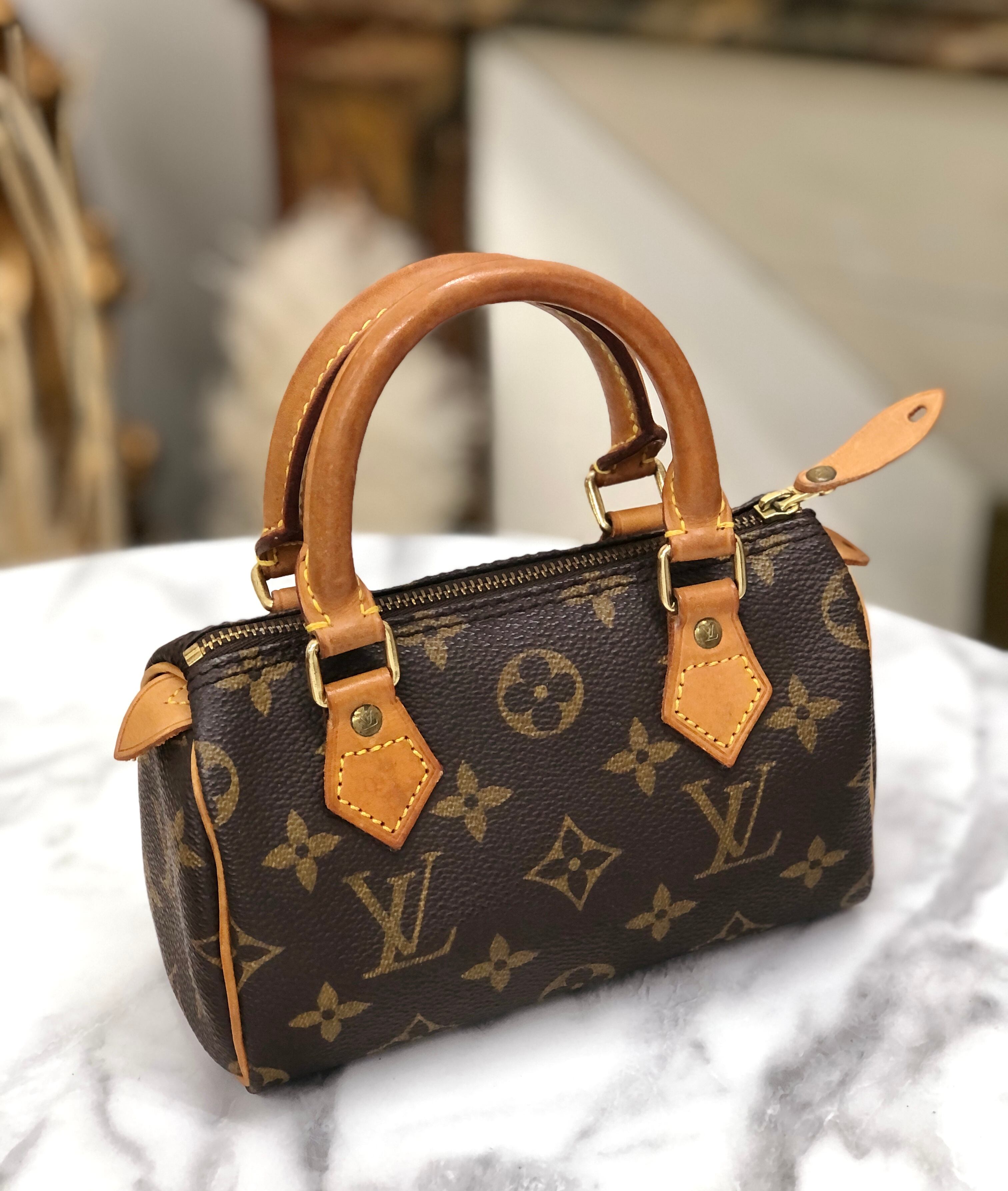 LOUIS VUITTON　ルイ ヴィトン　モノグラム　ミニスピーディ　PVC×レザー　ハンドバッグ　ブラウン　vintage　ヴィンテージ　オールド　 yt4vbm | VintageShop solo powered by BASE