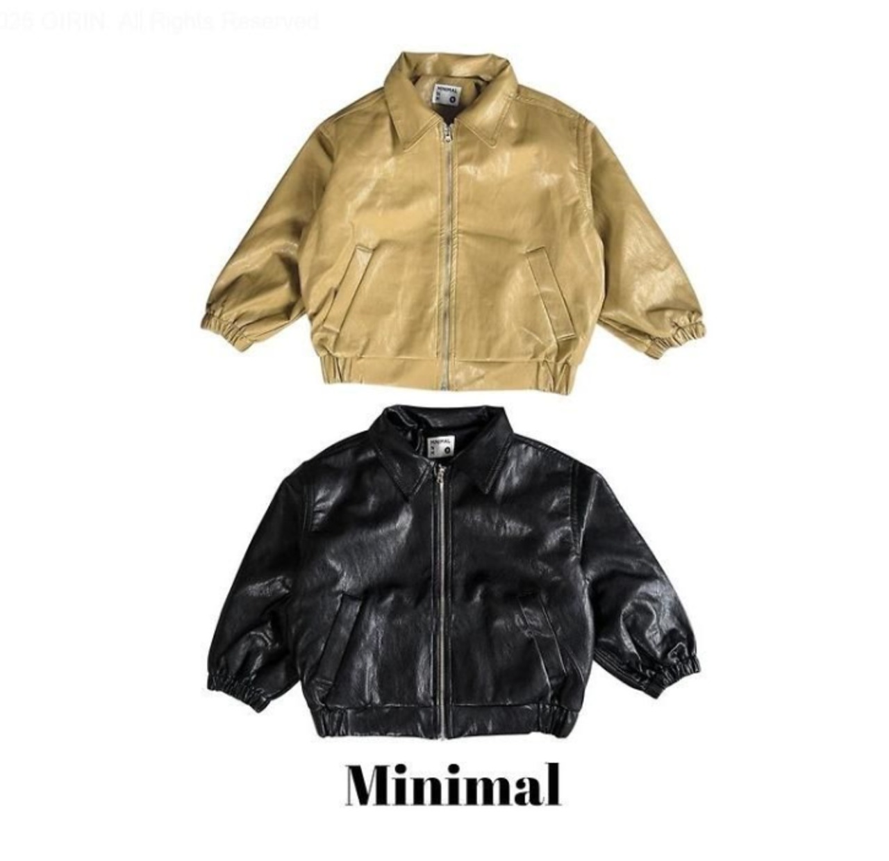 【取寄/韓国直送】MINIMAL ソフトレザージップアップジャンバー|秋服|韓国子供服|26/AT