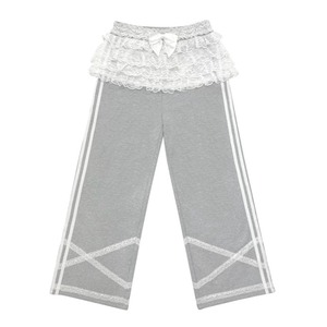 [CFIERCE] Lace Cake Dress Fake Two-Piece Pants