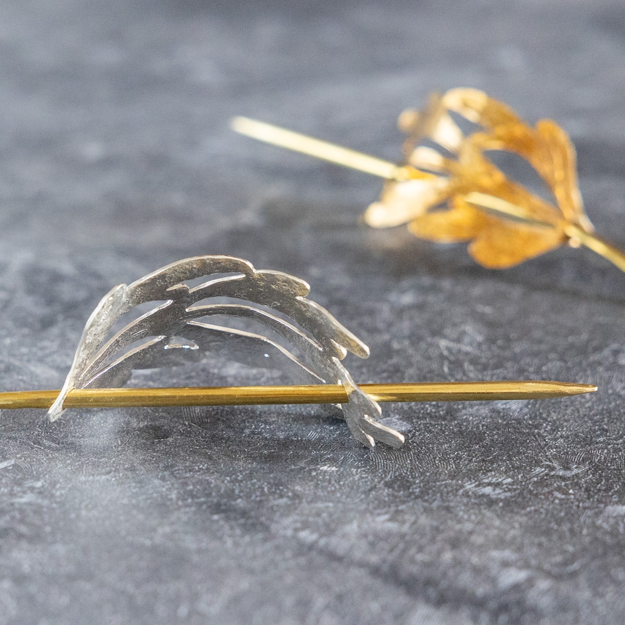 アトリエひと匙　フーチバーの髪飾り　シルバー