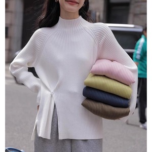 Layer Semi Turtleneck Knitted Sweater <5colors>