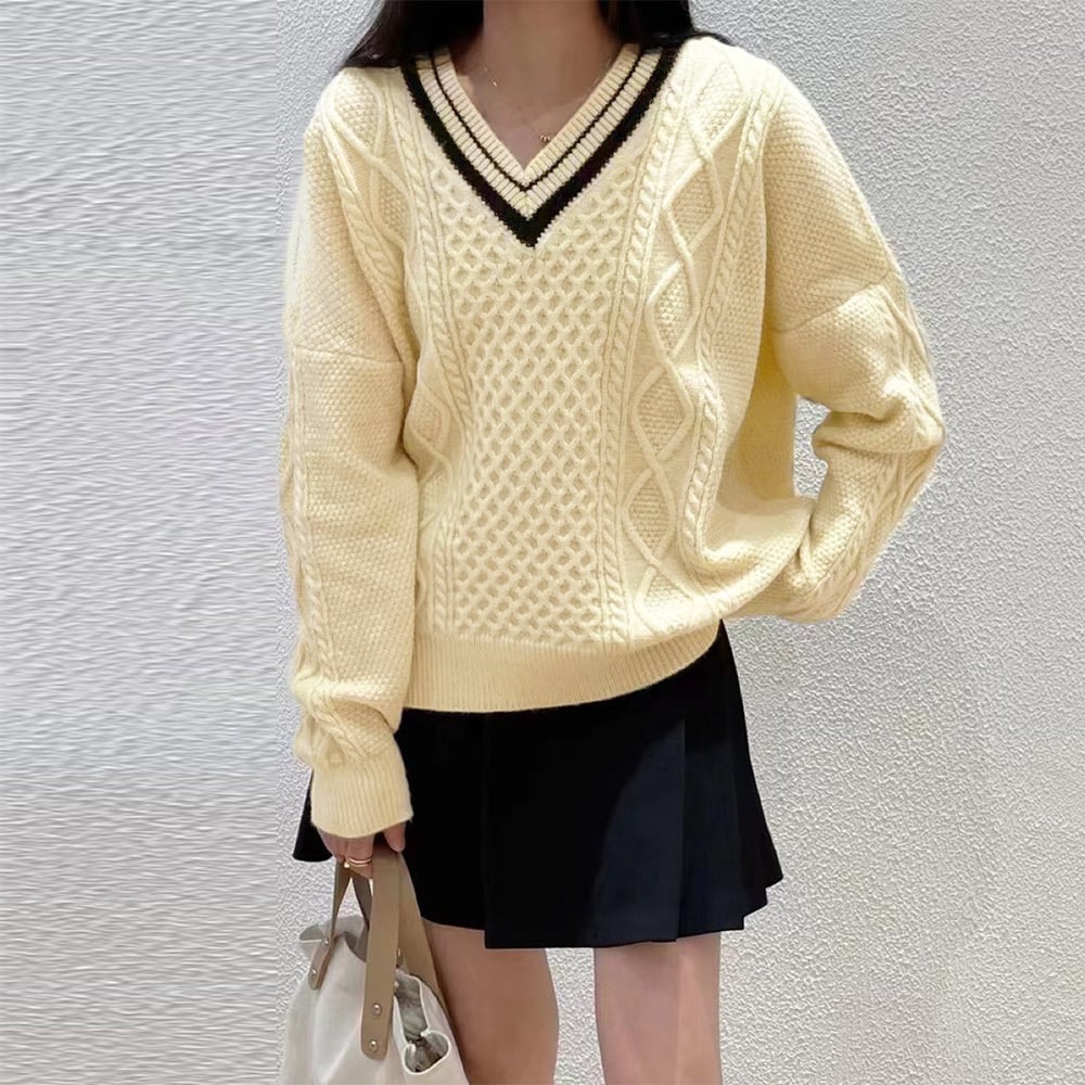 ケーブル編み ニット セーター レディース 春秋冬 韓国 トップス おしゃれ 大人 かわいい フェミニン ケーブルニット ゆるかわ 大人可愛い 大人女子