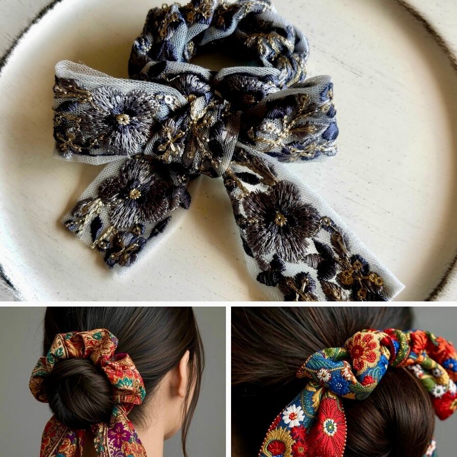 インド刺繍リボン 花と雑貨 ボタニカル