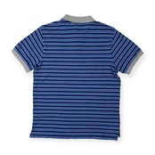 SUN68 サンシックスティーエイト ボーダー柄 半袖 ポロシャツ サイズ M /メンズ/ブルー×ネイビー/バーニーズ
