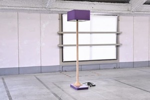 IDC大塚家具取り扱い 「AKANE /アカネライティング」フロアランプ ナラ材 MRS-NOLITA/TWH ライト 照明 紫 モダン 13年製 ランプ 北欧【中古家具/中古インテリア/USED家具ユーズド家具/リサイクル】