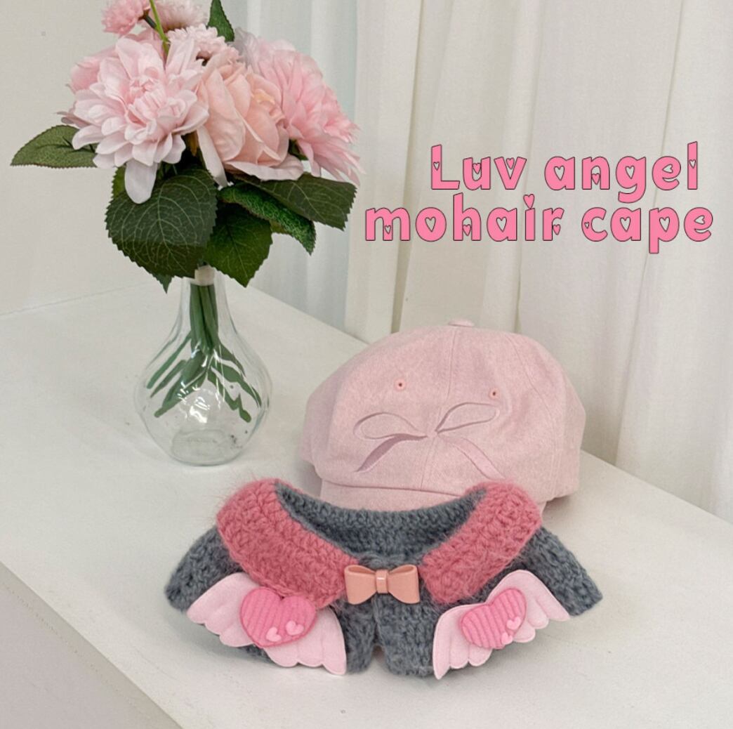 予約【Bam’studio】Luv Angel Mohair Cape (Pink)