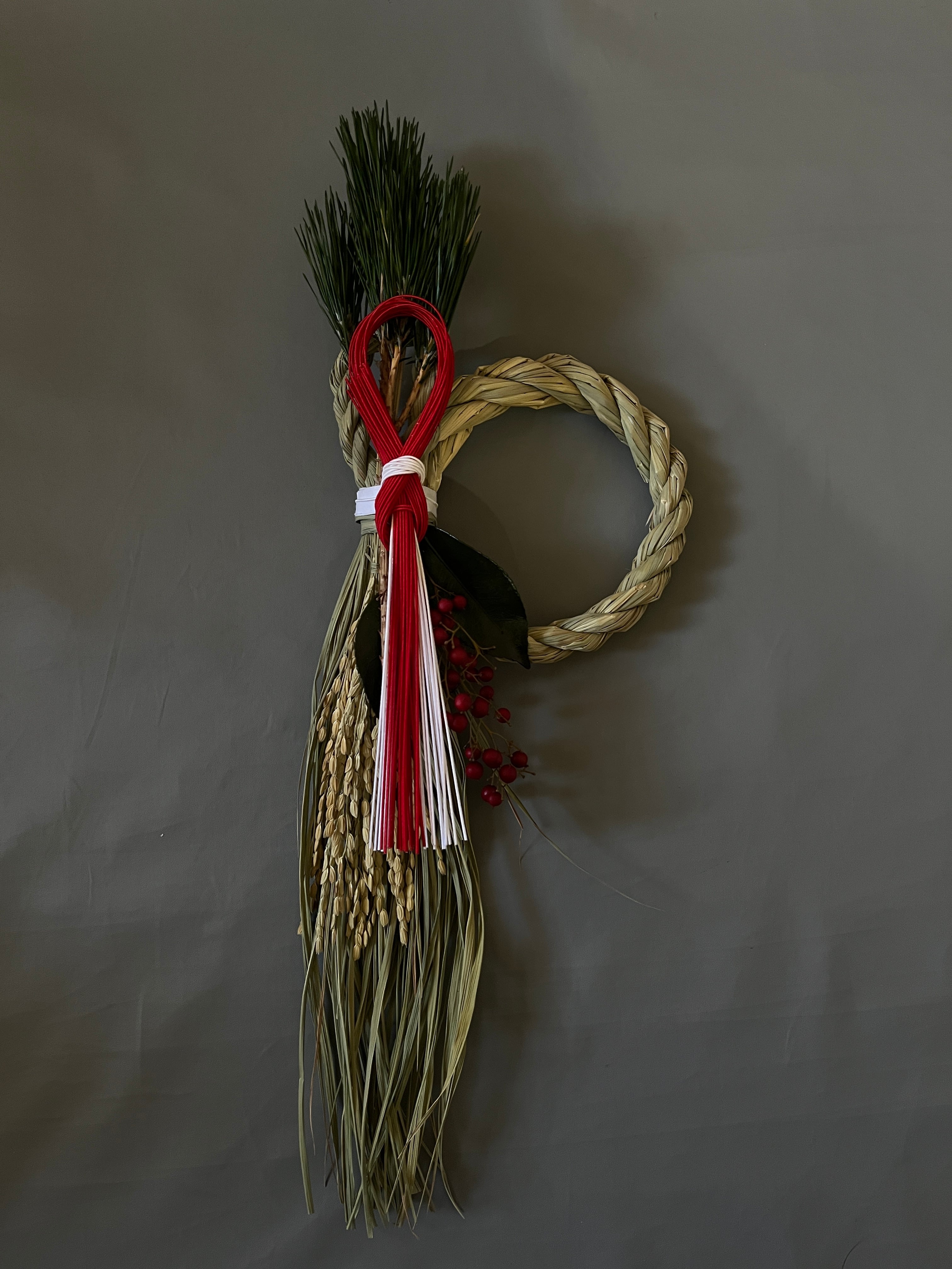 online限定 正月飾り 片縄結び縄