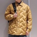 Long Sleeve Shirt Collar Hip Length Padded Jacket ◇3color H0907