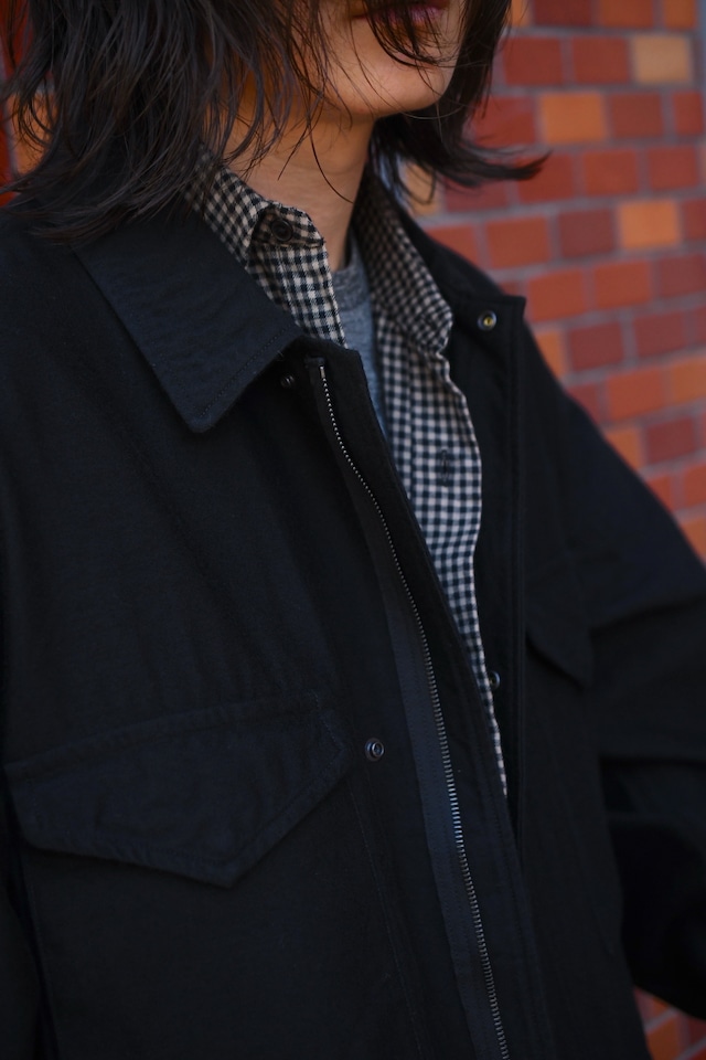 BAUTH / COTTON WOOL MILITARY BLOUSON (BLACK)