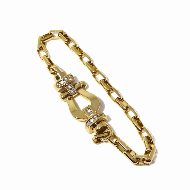 18ksp horseshoe chain bangle［ GOLD］#b01
