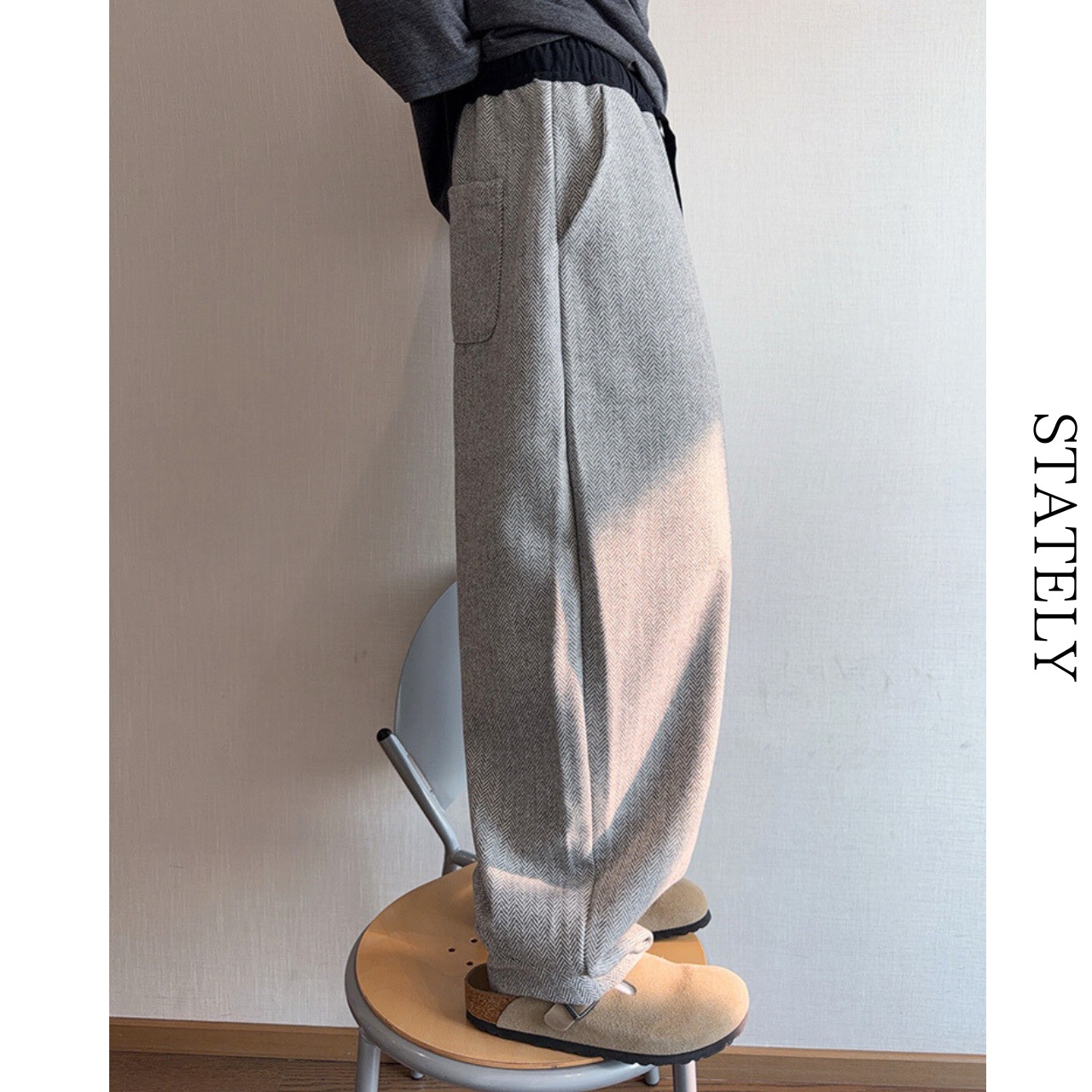 ヘリンボーン ウールEasy Trousers_B13・画像6