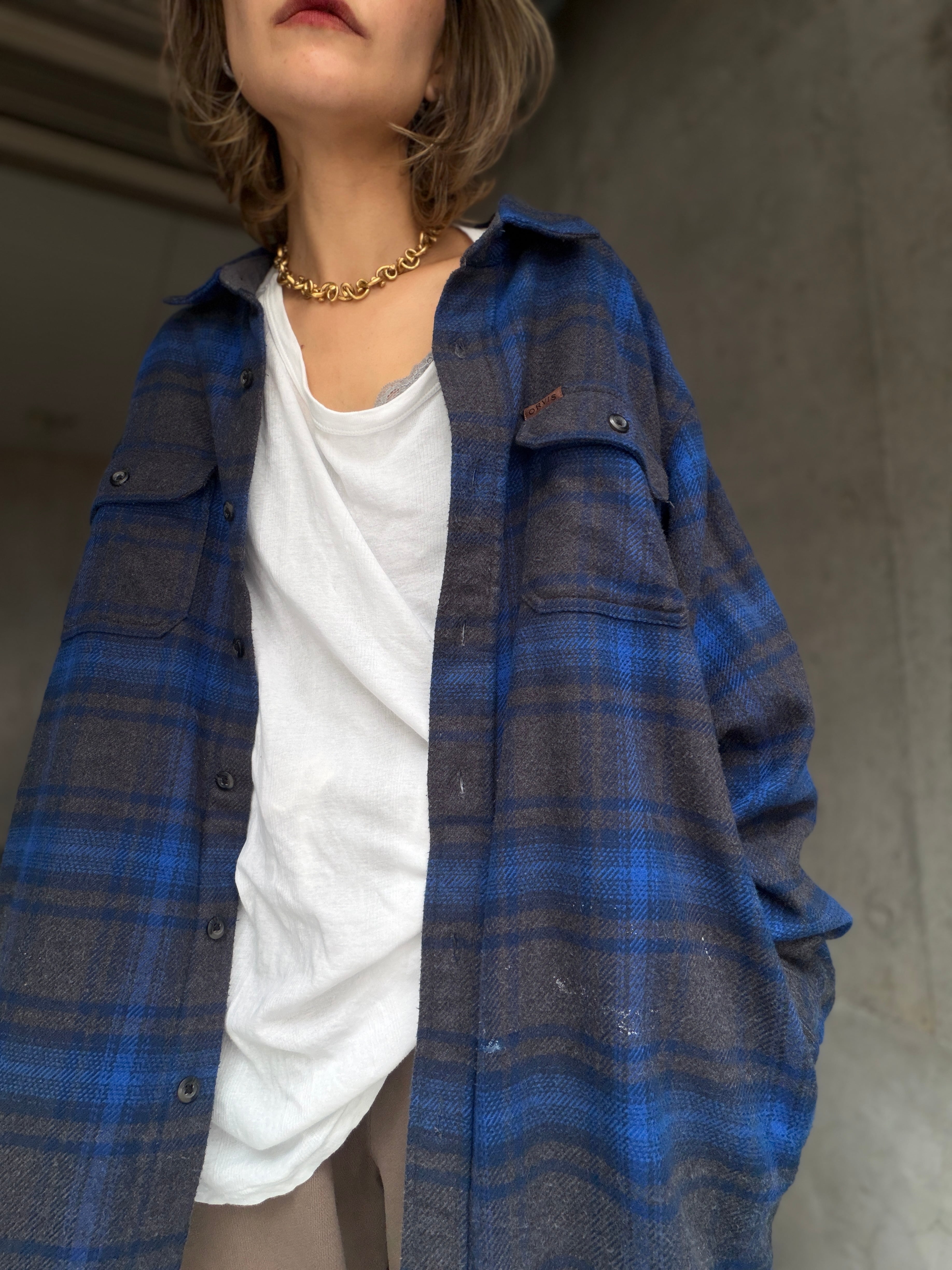 (SH1450)00‘s ORVIS heavy flannel shirt jacket