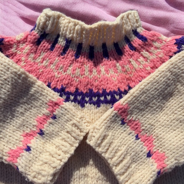 【KIDS】vintage hand knit size:12month〜18month前後