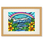 Art Print A4（Rainbow Plumeria）with Frame