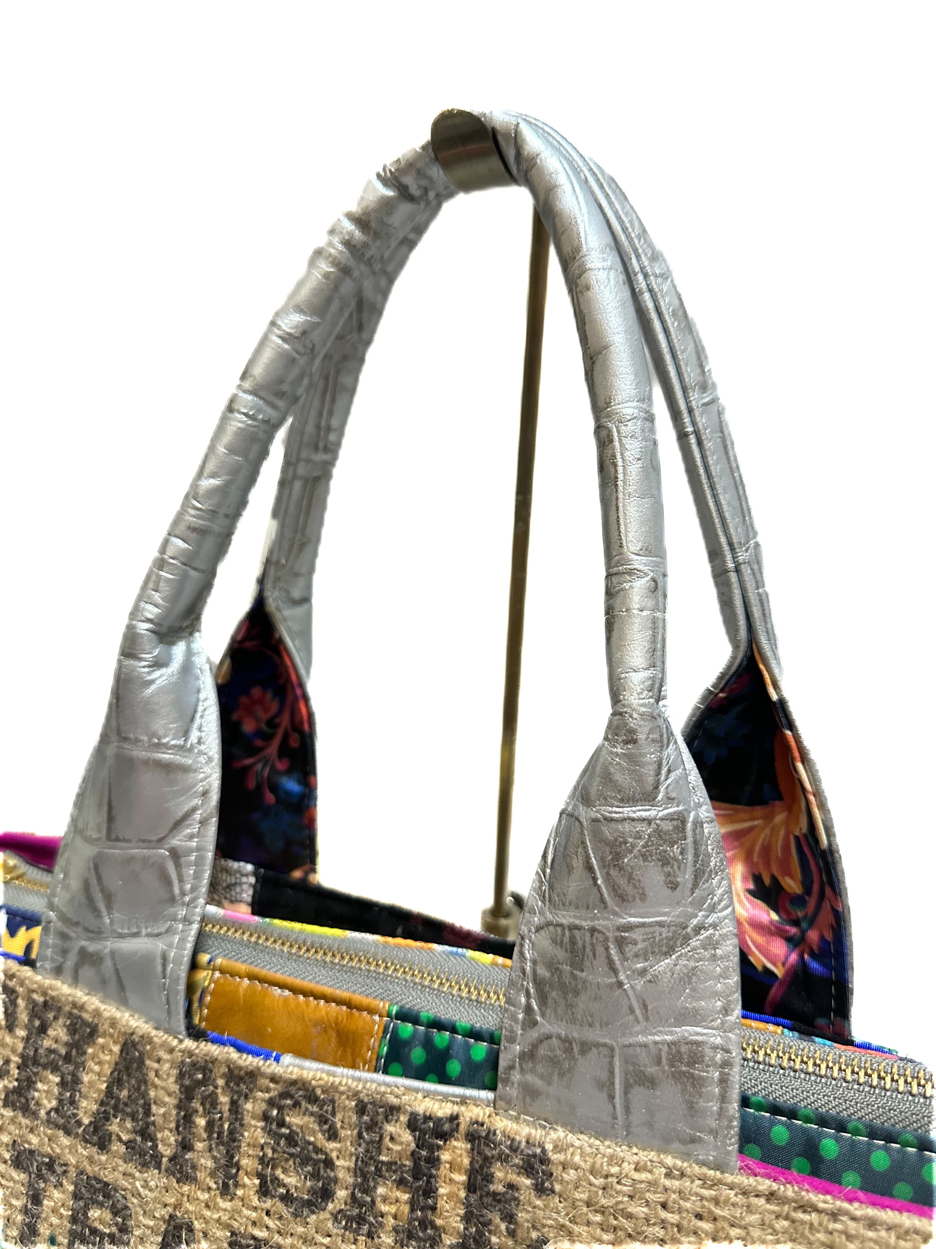 パッチワークトートバッグ L＃BKフリル | a Linden:tree リンデンツリー