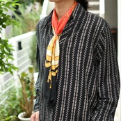 Monte Rienco pattern silk scarf