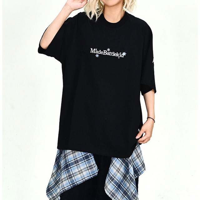 スノーフレークグラフィックワイドシルエットTシャツ 2col   R02187