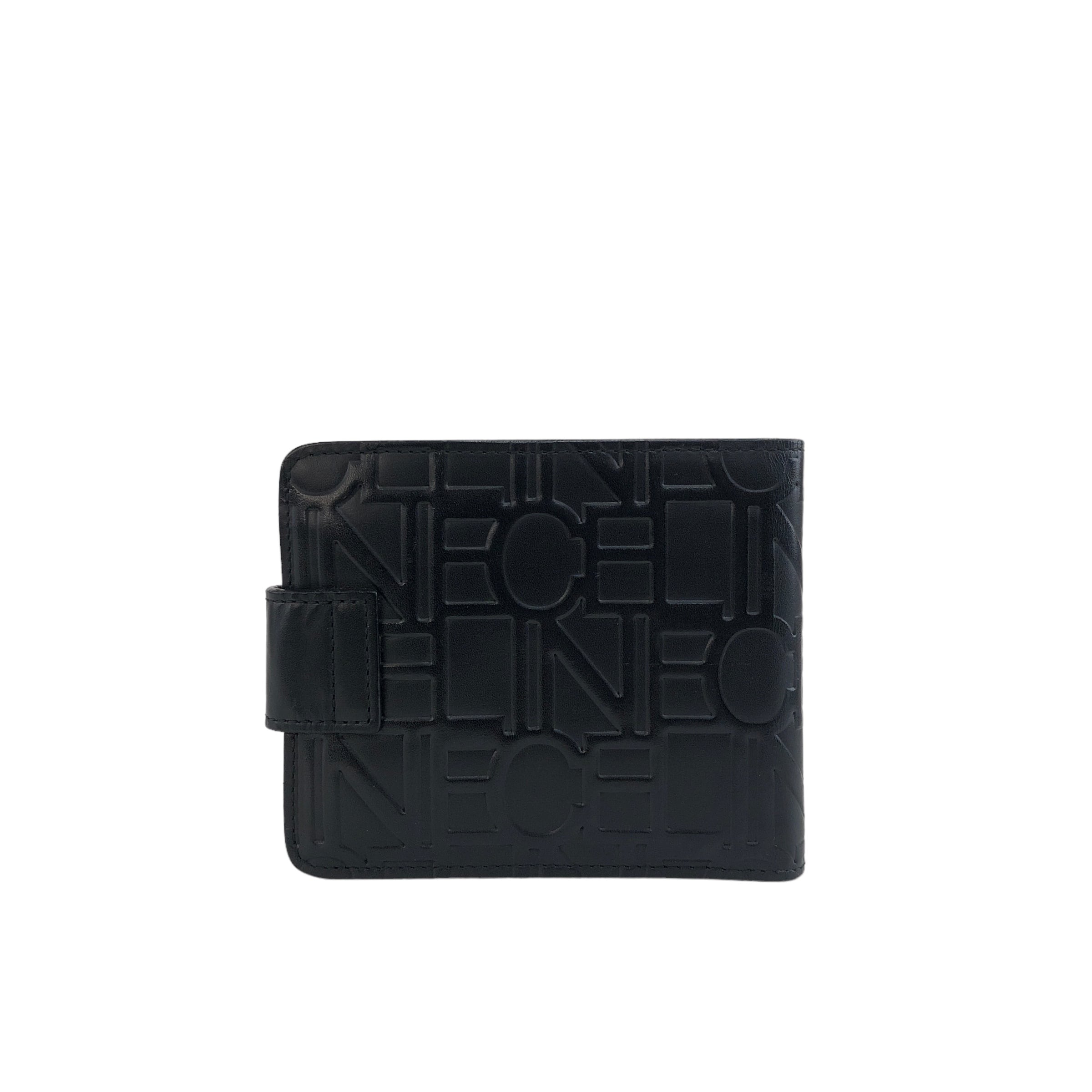 CELINE セリーヌ ロゴ レザー コンパクトウォレット 財布 ブラック