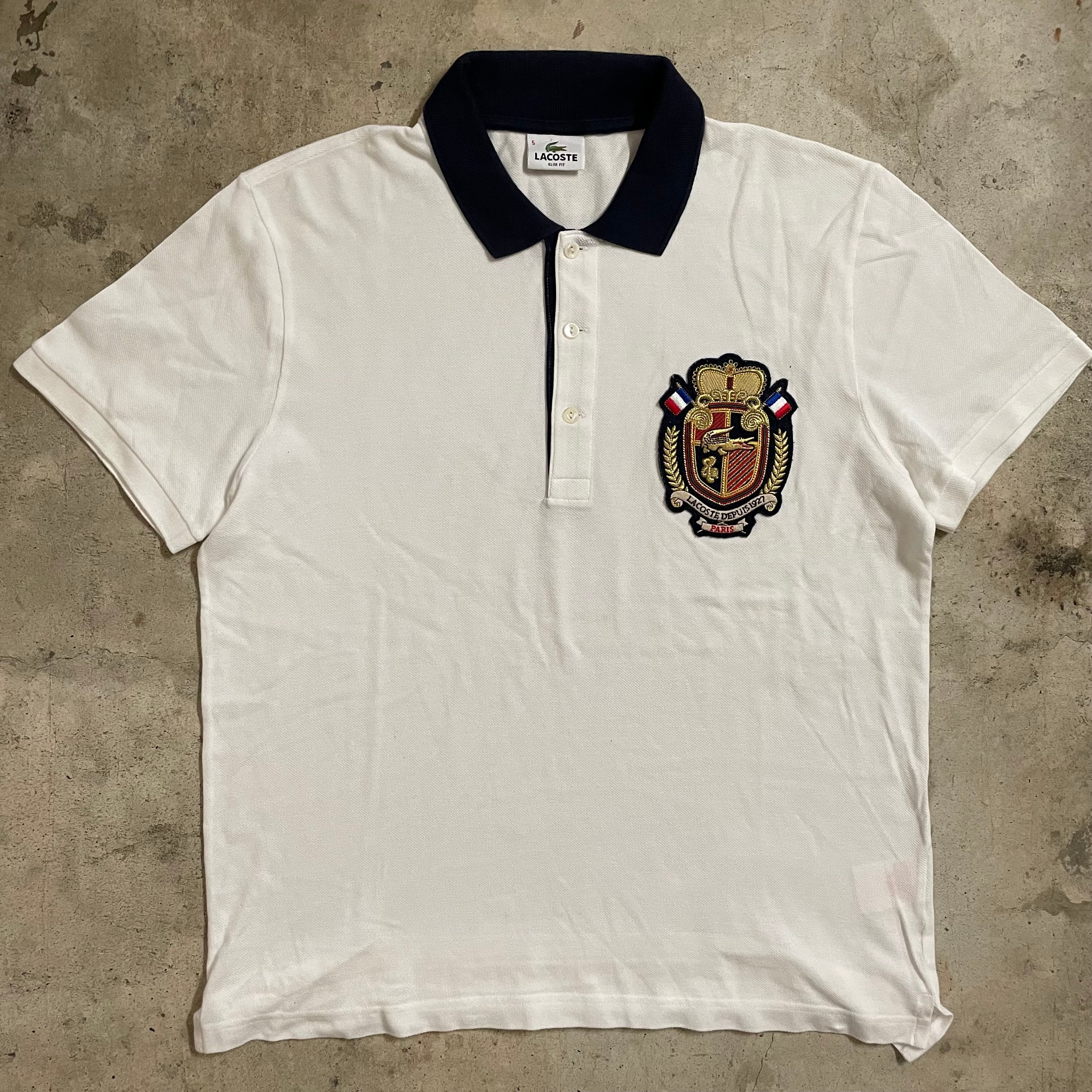 LACOSTE】France embroidery design cotton polo shirt/ラコステ