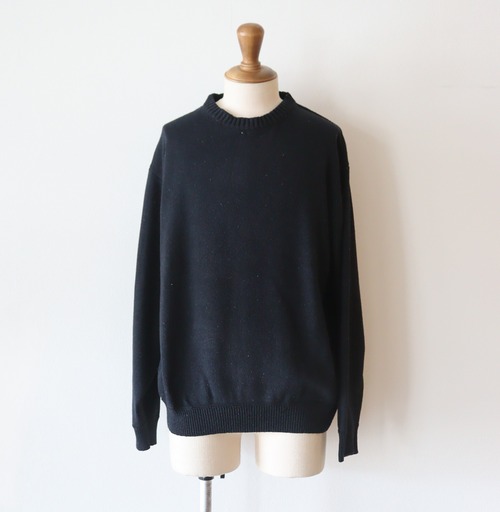 STILL BY HAND " Raw Silk Pullover Knit ( Black )"