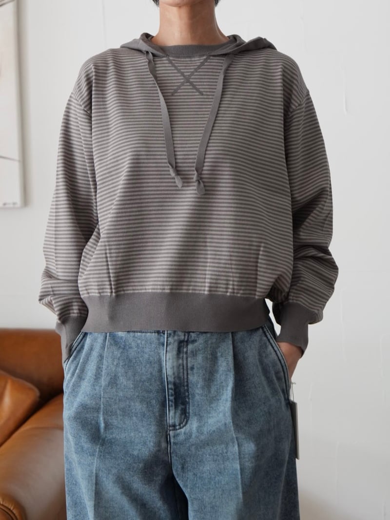 COMOLI(コモリ)18G長袖ニットポロ fade navy (X01-06023） | Pay ID