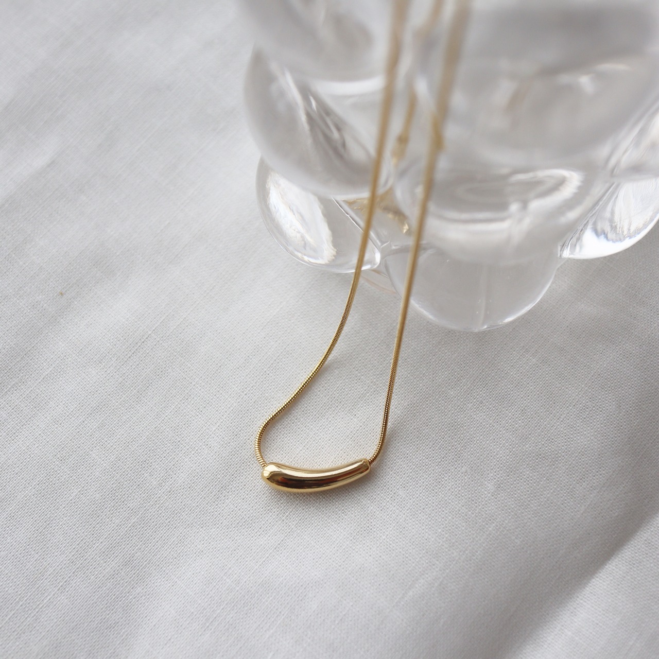 172N　narrowビーンネックレス