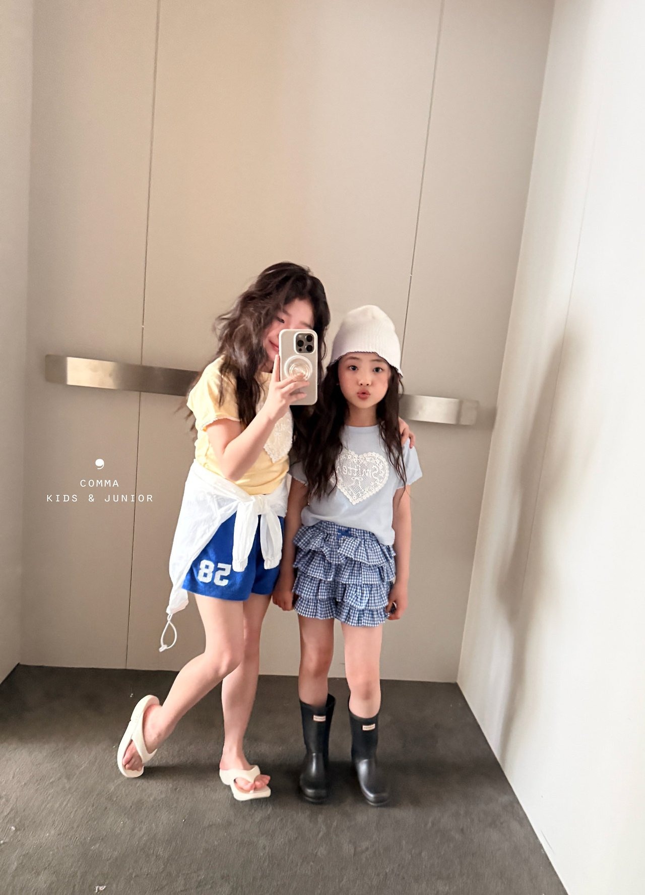 [COMMA] plaid skirt pants / [콤마] 체크치마바지