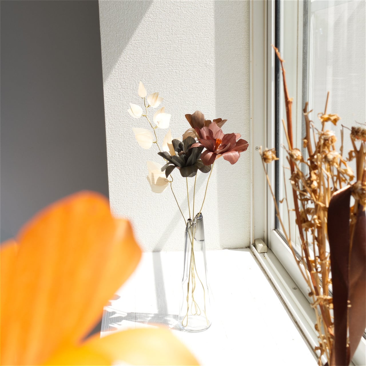 Wood Aroma Flower (Bark Brown+Sumi Black) / 木の花のアロマ
