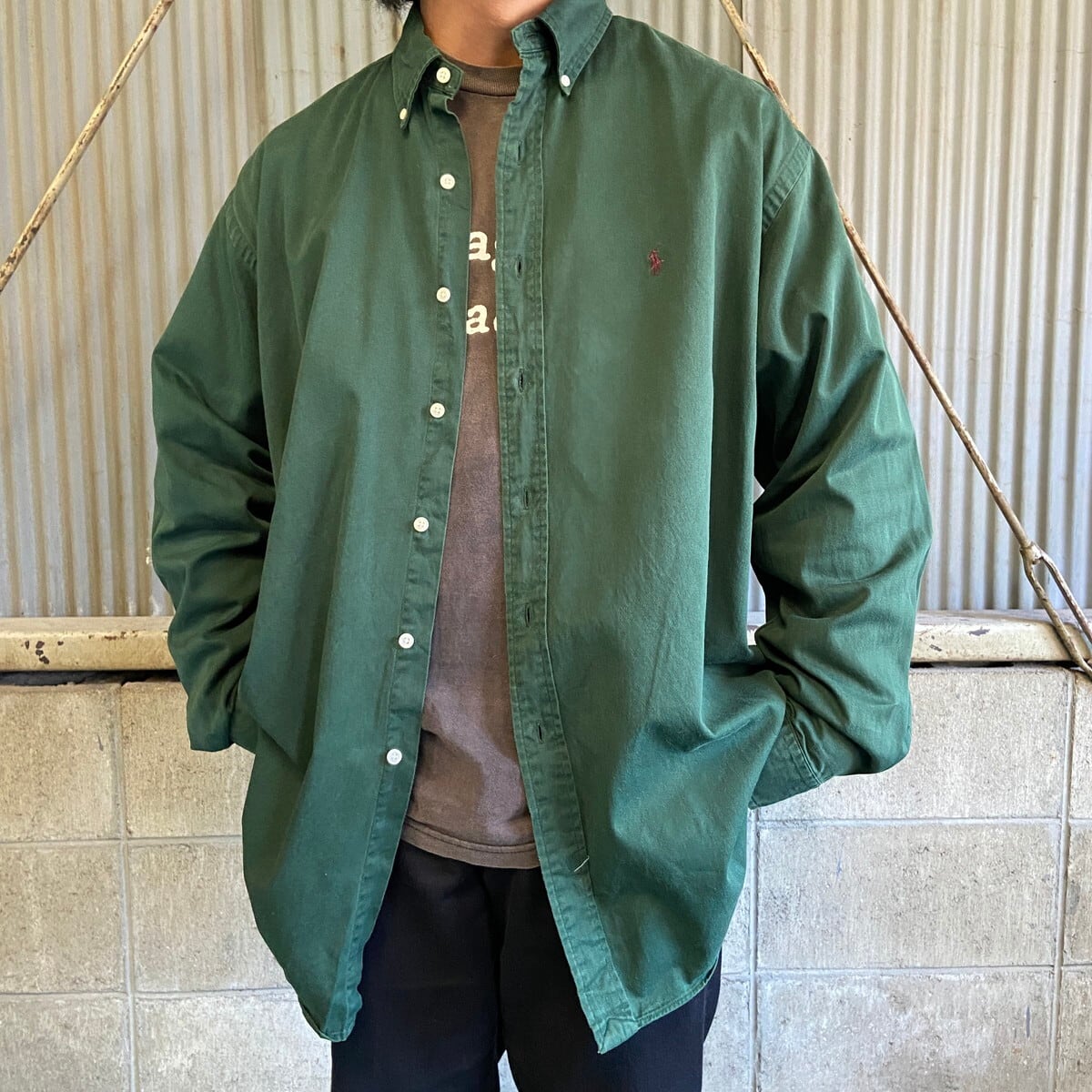 Ralph Lauren オールドラルフローレン ボタンダウンシャツ メンズL 