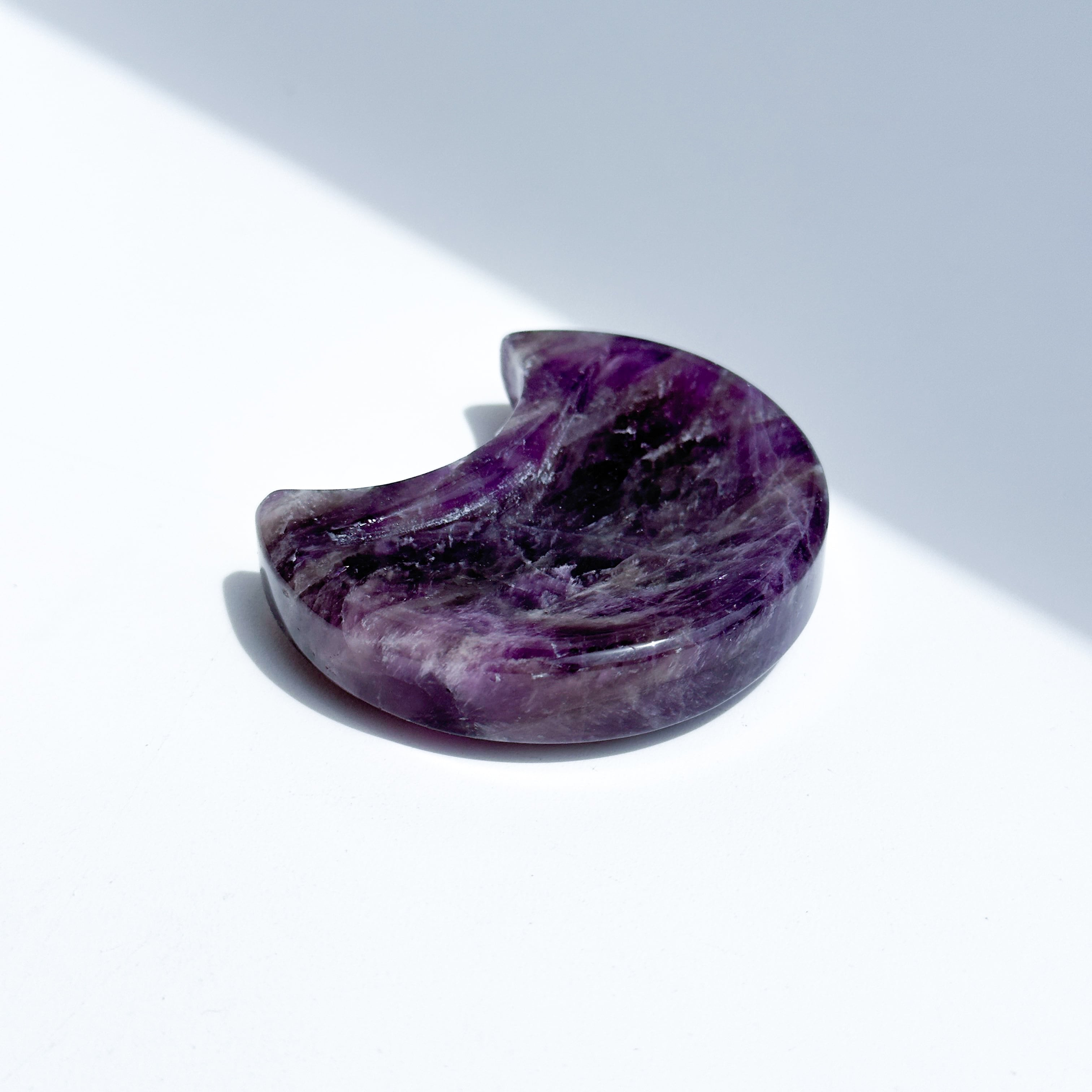 ドリームアメジスト月型のうつわ02◇ Dream Amethyst ◇天然石・鉱物