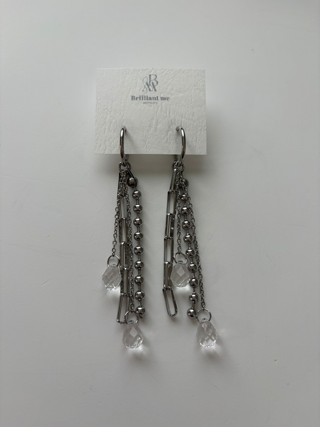 クリアロングピアス