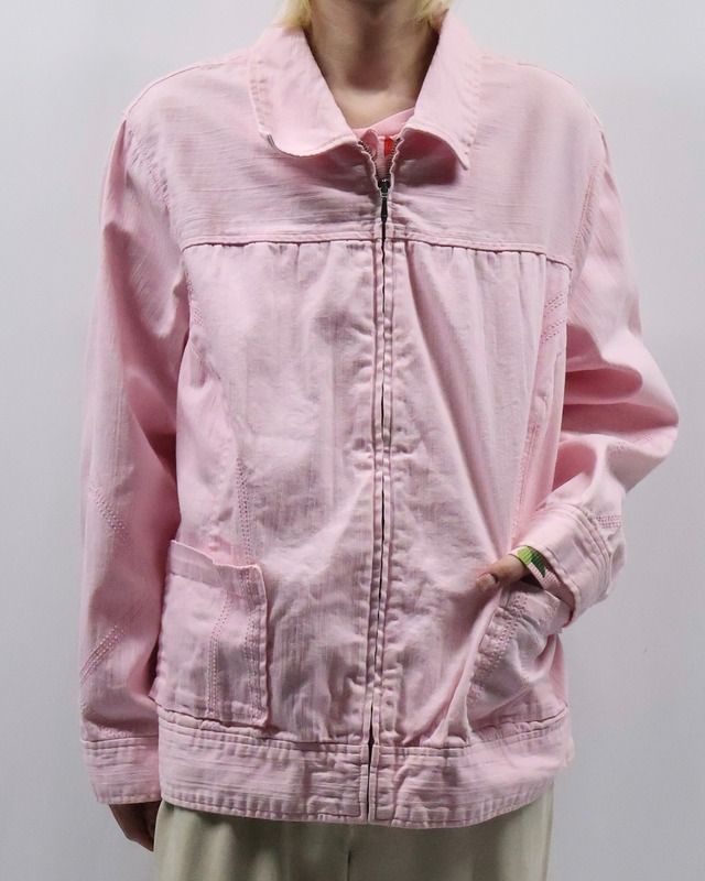 coloring zip up denim jacket