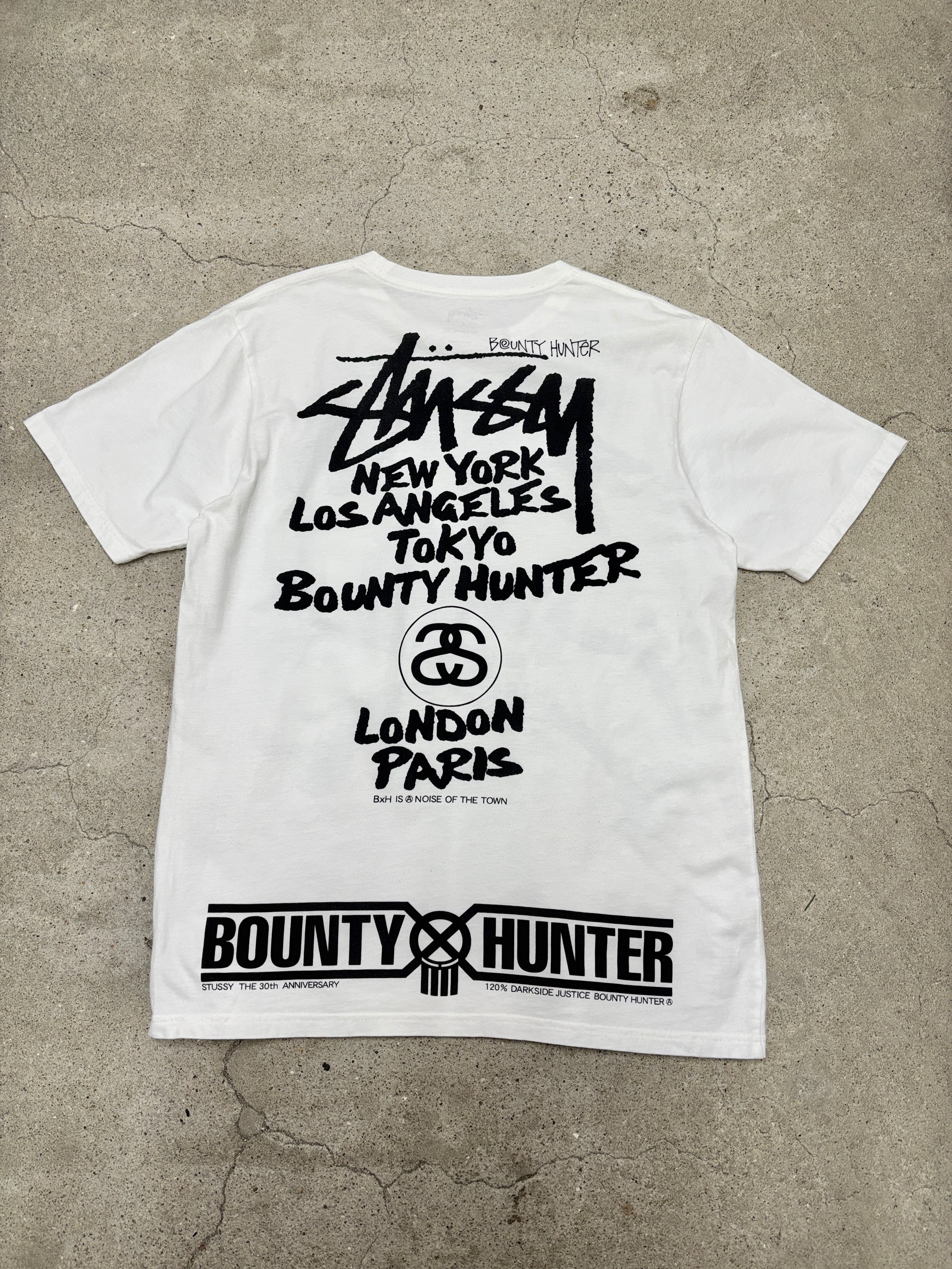 10s STUSSY × BOUNTY HUNTER/30th Anniversary/World Tour Tee/L/30