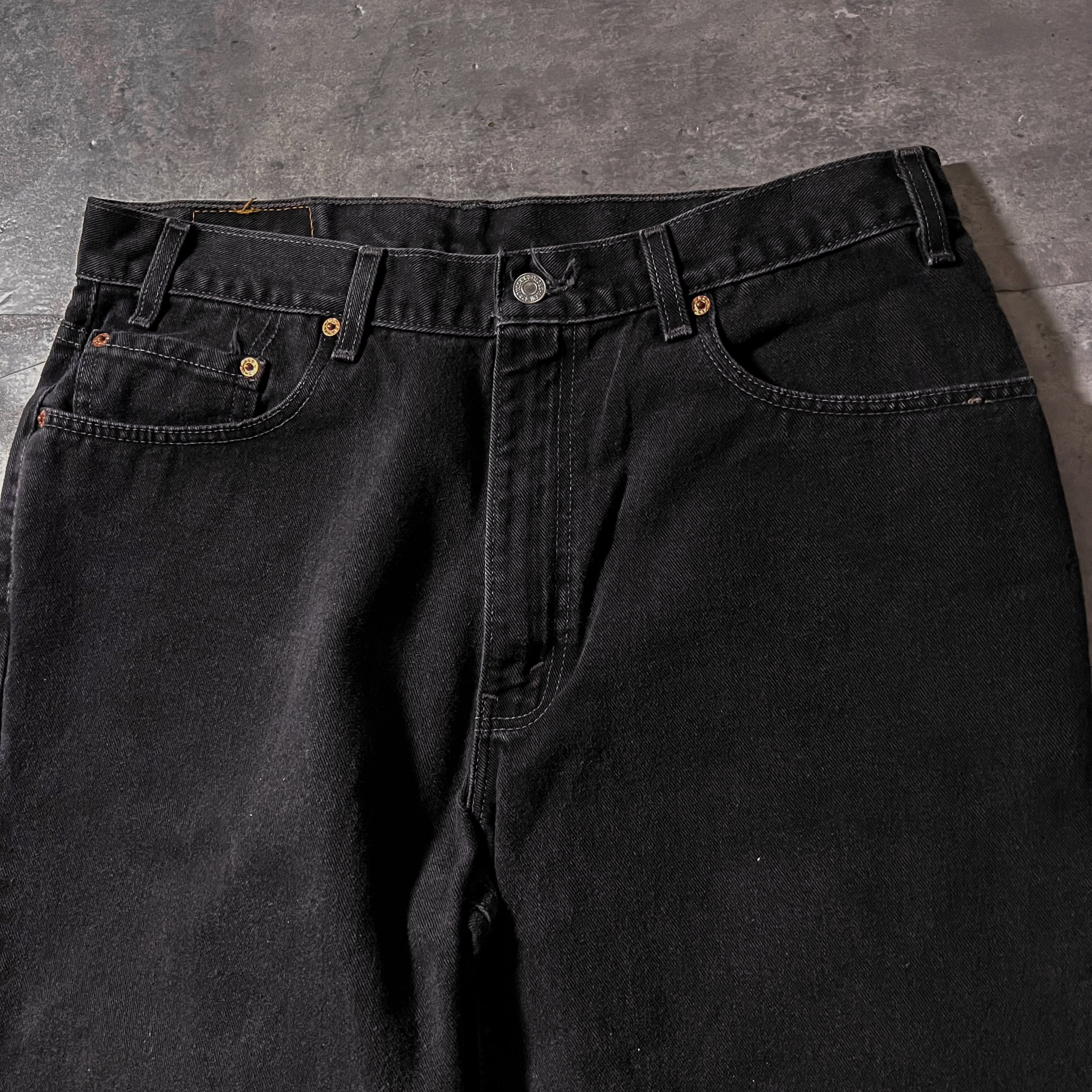 00年製 “Levis 550” 後染めblack denim pants W38L30 made in usa 513