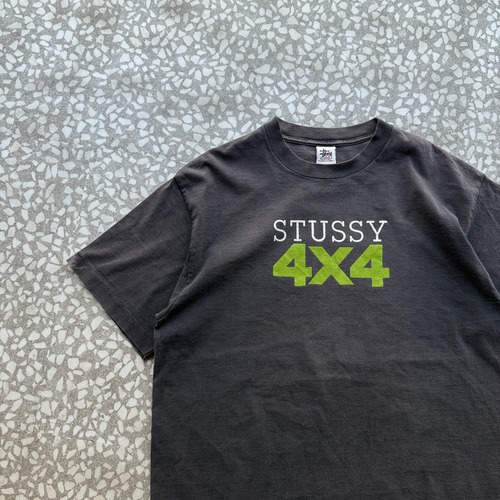 STUSSY / 4x4 fade design T-shirt sizeXL 白タグ
