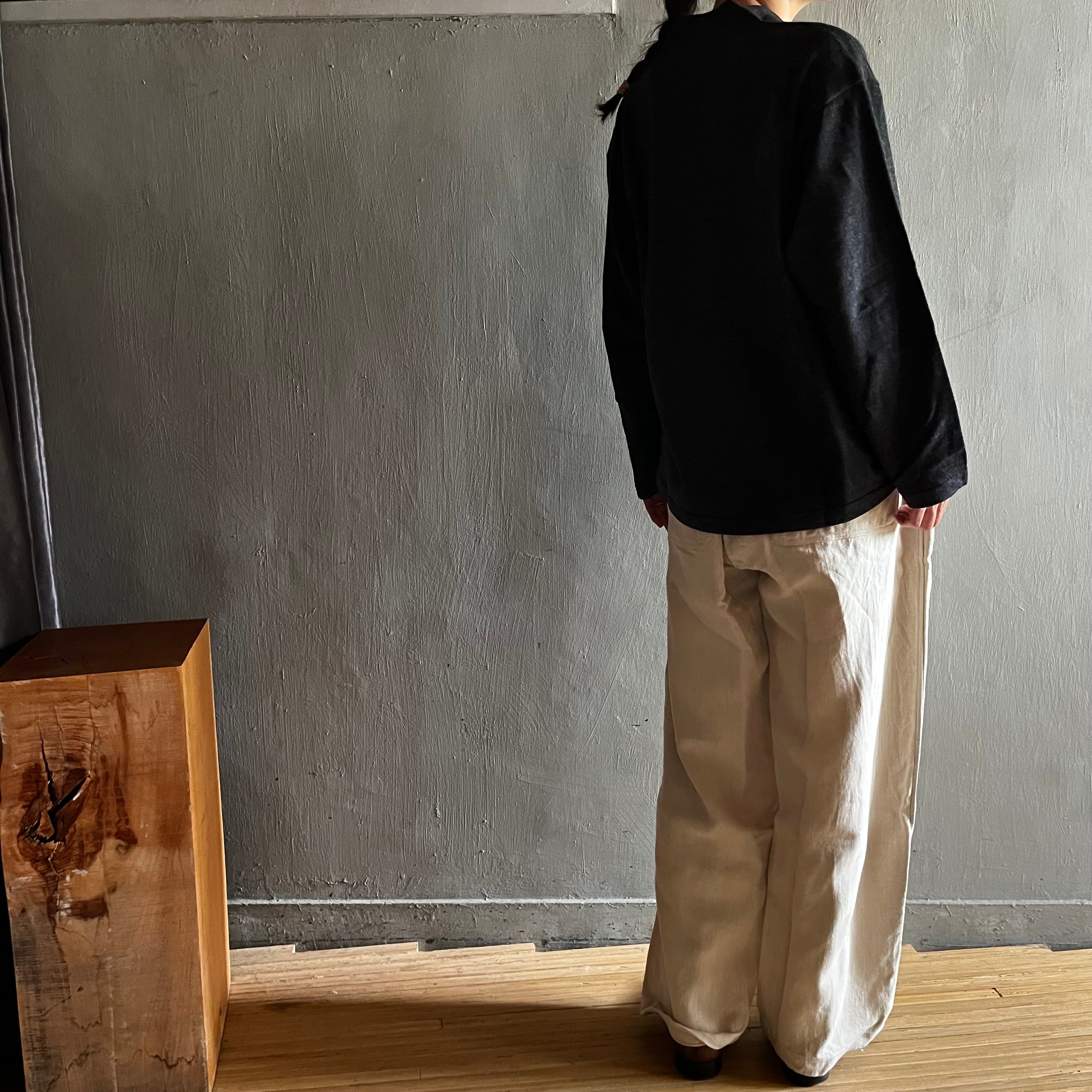 T-31 スーパー120's ウール裏毛カーディガン 濃灰 3 MITTAN MITTAN ミッタン 「スーパー120'sウール裏毛カーディガン T-31