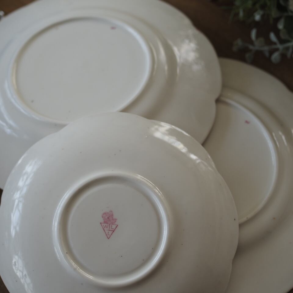 英国ウィリアムロウ ガーランド×ピンクローズ プレート2枚 おまけ