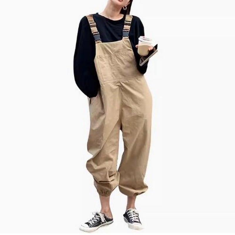 クロップド丈の背中オープンオーバーオール K16279 | くまの小箱