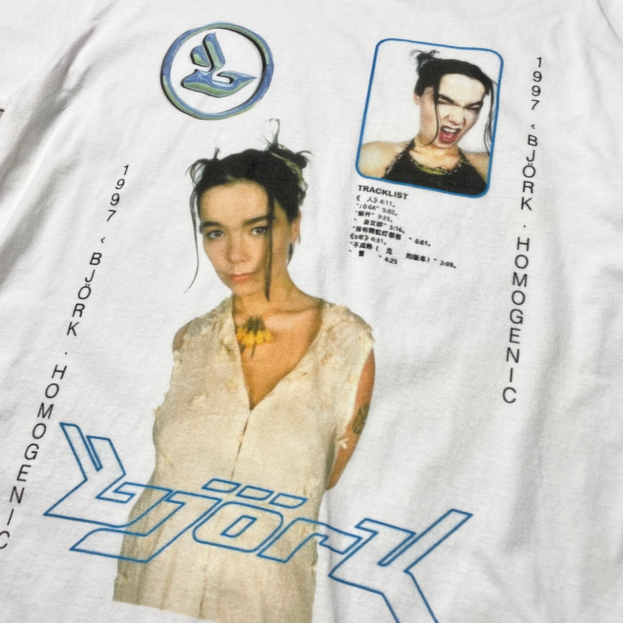 BJORK ビョーク バンドTシャツ バンT メンズL 古着 ブートレグ フォト  