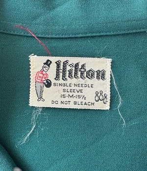-Hilton- Vintage 60s M Bowling Shirt