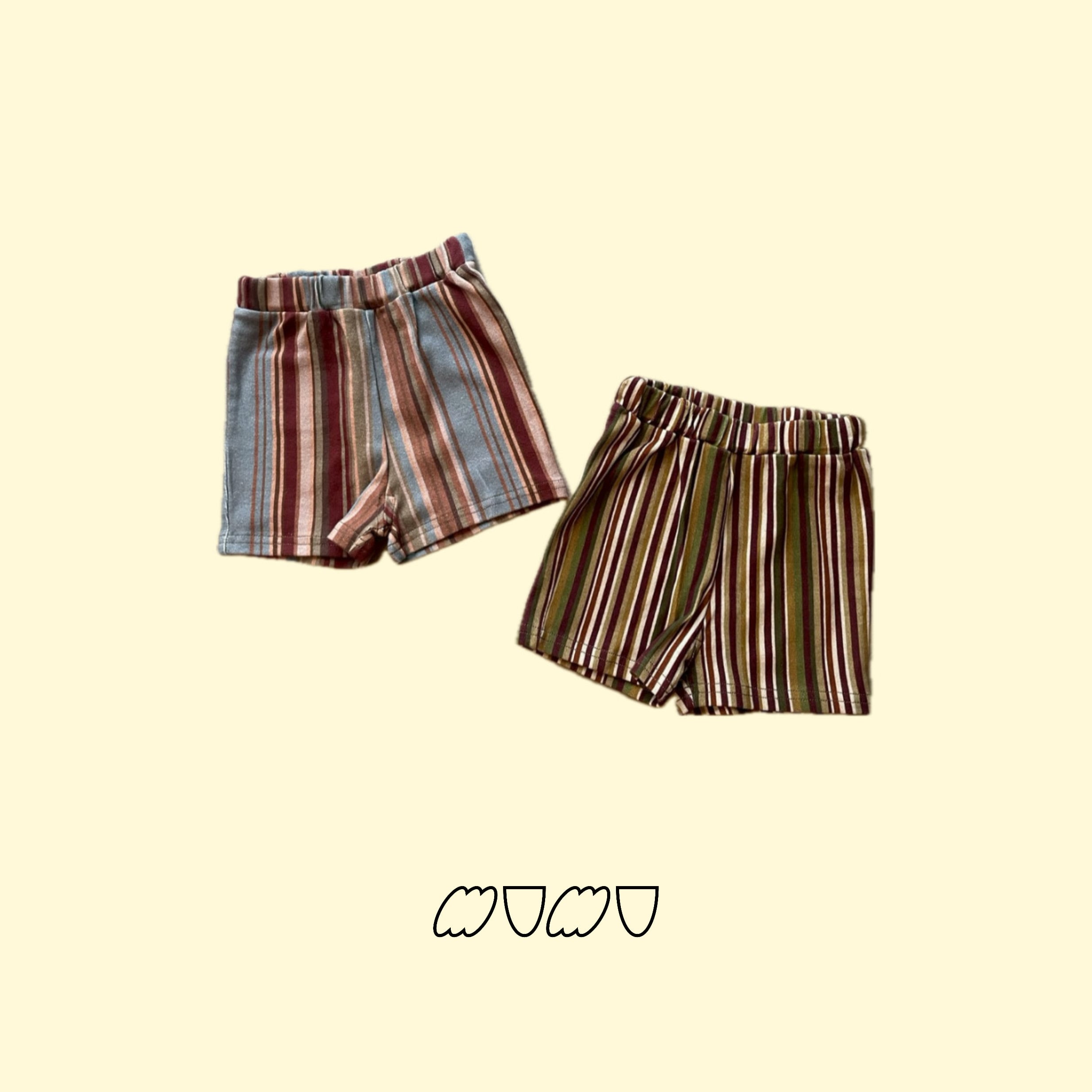 【&pal】mulch stripe short pants/2color