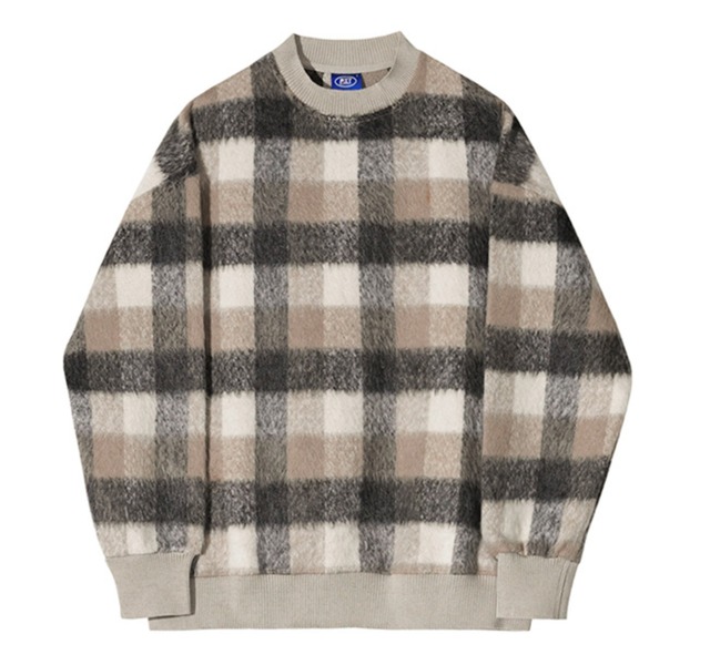 Checked pullover knit 0010