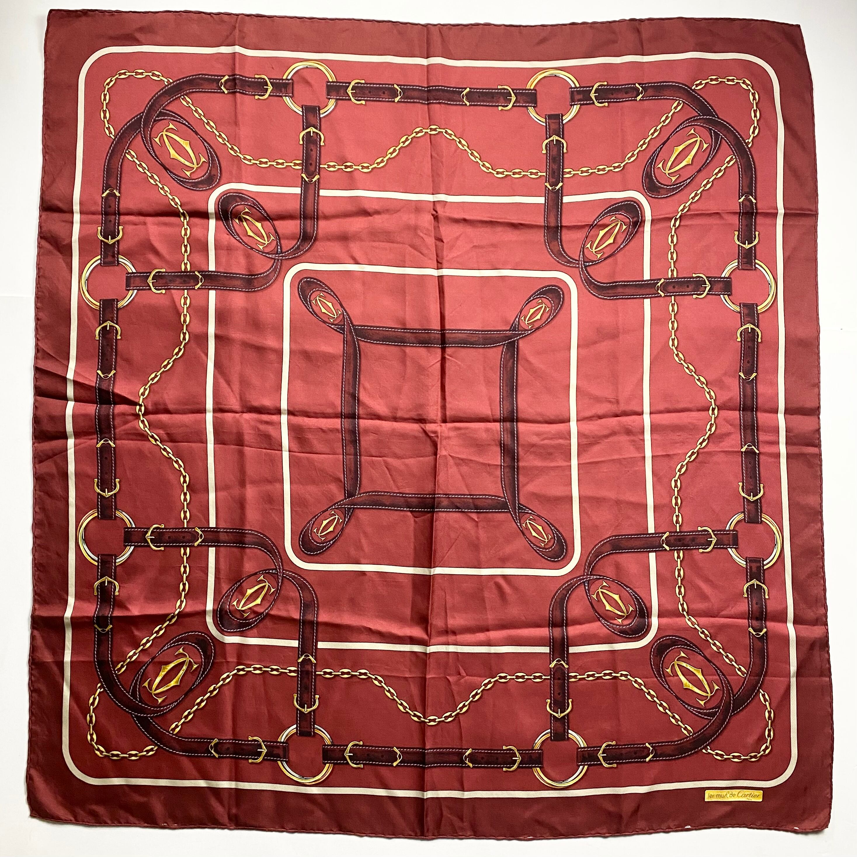 vintage CARTIER silk scarf | NOIR ONLINE