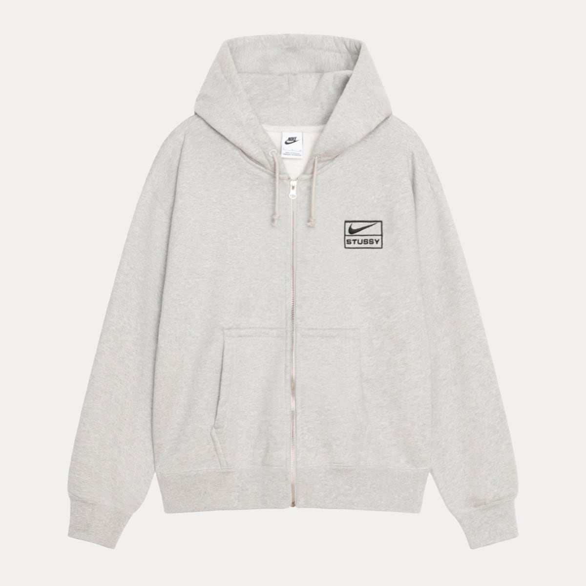 25FW STUSSY x NIKE FLEECE ZIP HOODIE GREY HEATHER ( ステューシー x